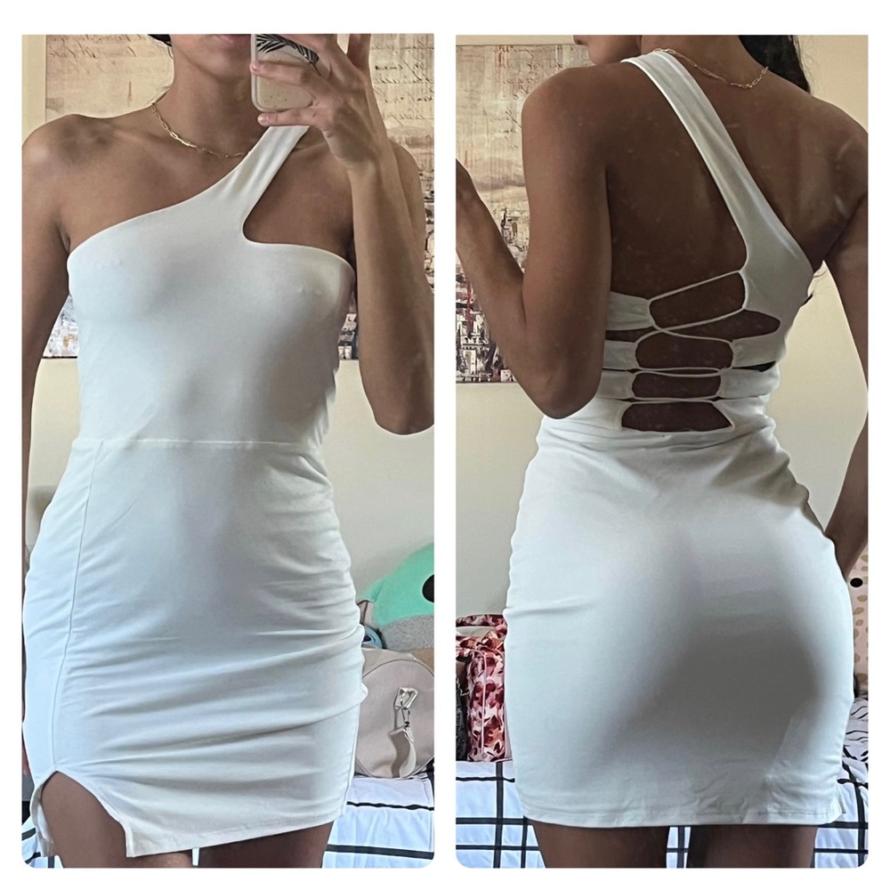 Forever 21 One Shoulder Lace Back Dress